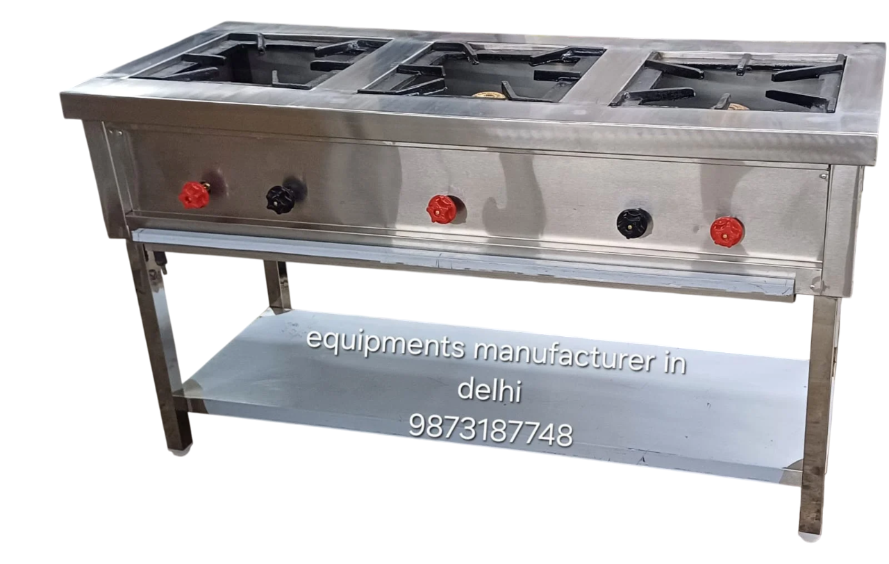 Three burner gas indian range chulla bhatti stove